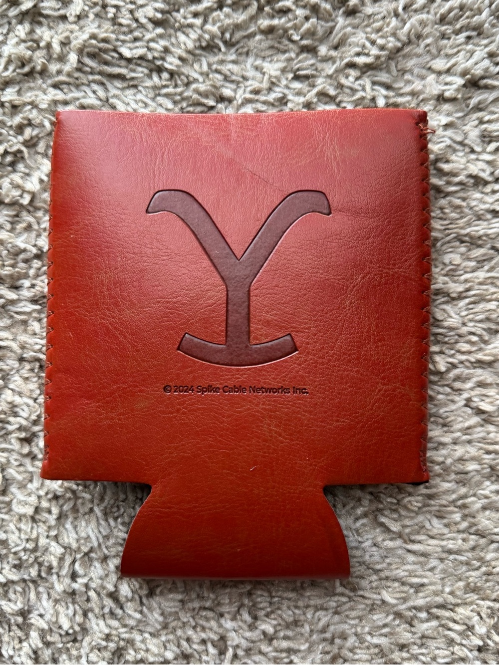 Yellowstone TV Series Dutton Ranch Faux Leather Can Cooler Koozie